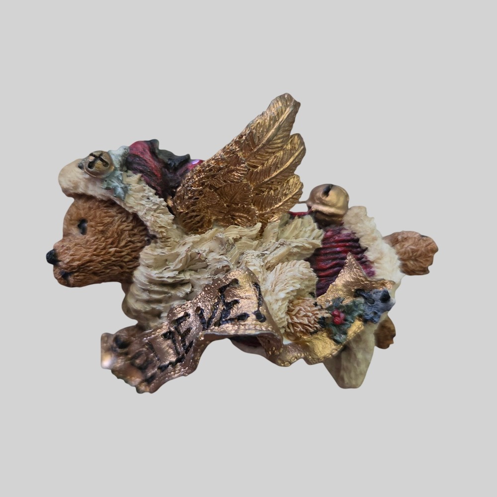 Boyds Bears Bearstone Collection Edmund Believe Angel Ornament CB2505 Boxed